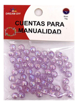 Mostacillas Cuentas Plásticas Redondas 8 Mm