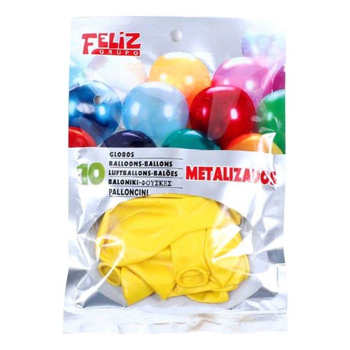 Globos 25cm Metalizados 10 Un