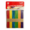 Palos De Helado Madera Colores 50un