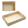 Pack 3 Bandejas De Madera Para Manualidades
