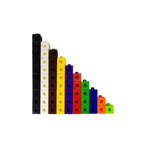 Cubos Conectores Multiencaje 10 Colores 100 Unidades En Caja