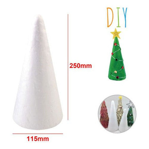 Cono De Plumavit 25 Cm Para Manualidades