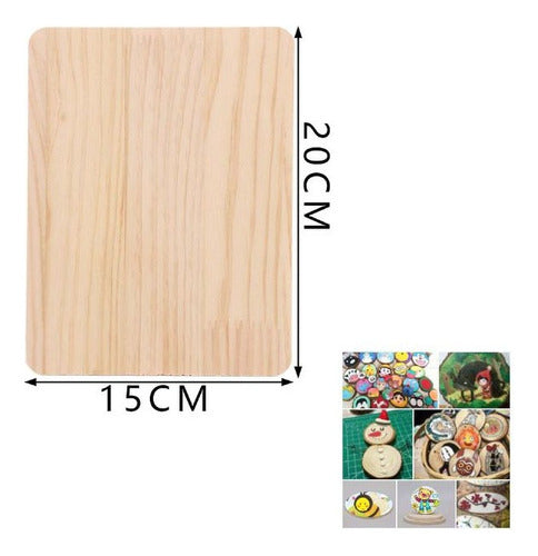 Rebanada Madera Rectangular 15x20 Cm 5 Mm