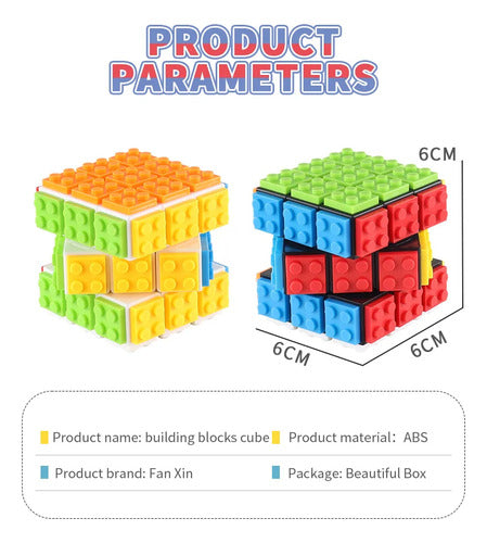 Cubo Mágico 3x3x3 Estilo Bloques