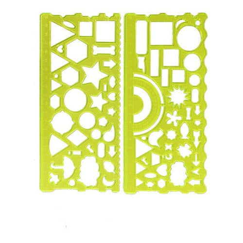 Regla Plantilla Multidiseños Plástica 18cm