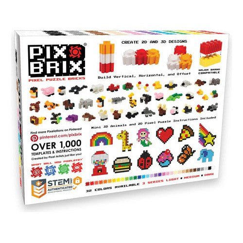 Contenedor 6.000 Piezas, 12 Colores Pix Brix