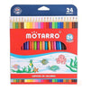 Set 24 Lápices Colores Delgados Hexagonales