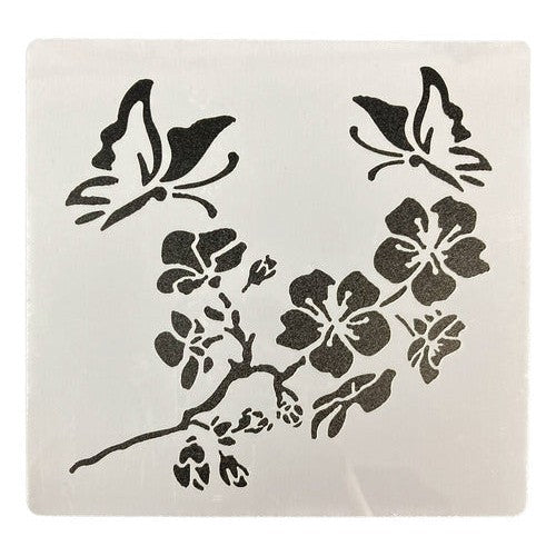 Plantilla Stencil 15x15 Cm Diseño Mariposas