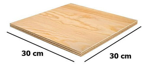 Tabla Madera Terciado 30x30 Cm 9 Mm Manualidades