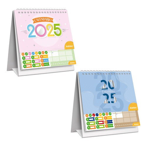 Calendario De Escritorio Anual Diseño Con Stickers