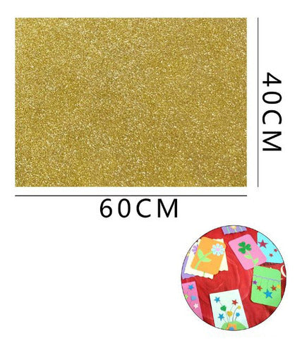 Goma Eva Glitter 2mm Manualidades 40x60 Cm 1 Un