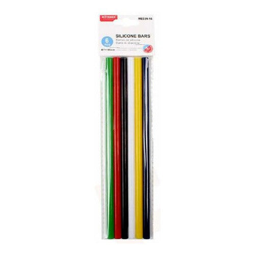 Barras De Silicona Colores 7mm 19cm 6un