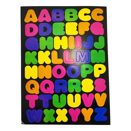 Etiqueta Manual Letras De Colores