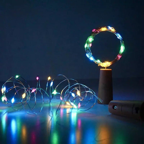 Corcho De Luces 2.9 Mts Multicolor De Pilas Manualidades