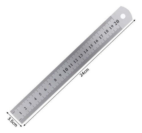 Regla Metálica Flexible 20 Cm