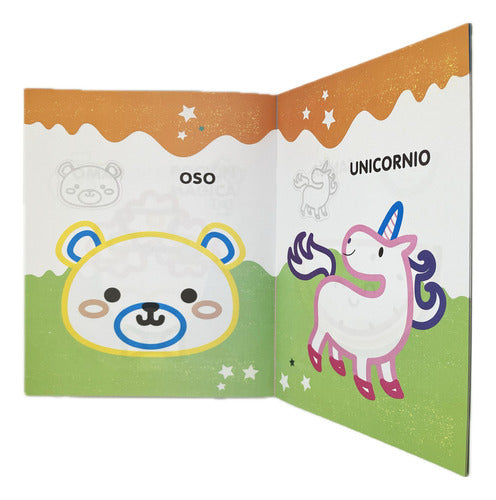 Libro Colorear Pega Color Animales