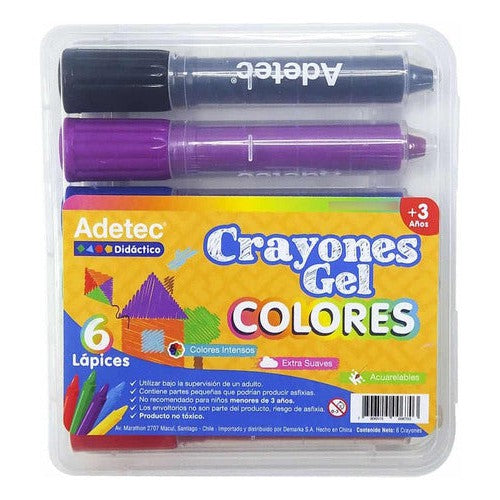 Crayones Gel Colores Didácticos 6 Un