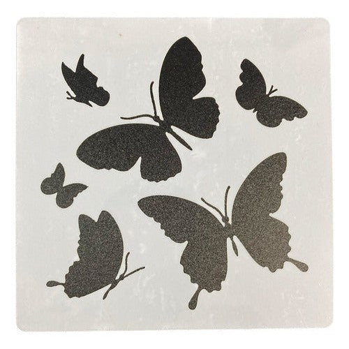 Plantilla Stencil 15x15 Cm Diseño Mariposas