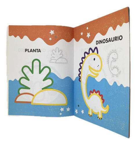 Libro Colorear Pega Color Animales