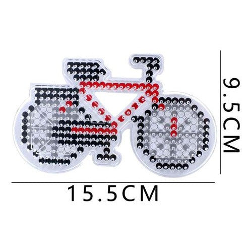 Base Bicicleta + 2 Papeles, Mostacillas Hama 5 Mm