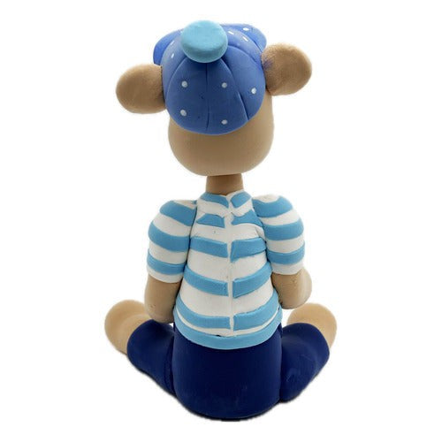 Osito Azul Pastel De Goma Eva 3d Figura Decoratva