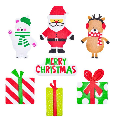 Stickers Navideños Goma Eva Mix