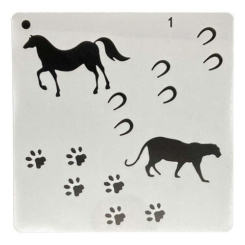 Plantilla Flexible 15x15 Cm Stencil Diseño Animales