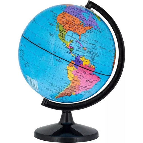 Globo Terraqueo Plastico Giratorio Con Base 14.2cm