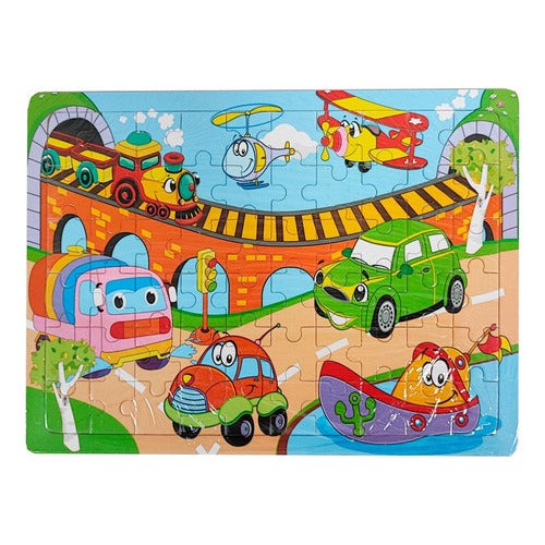 Puzzle De Madera 60 Piezas Escolar