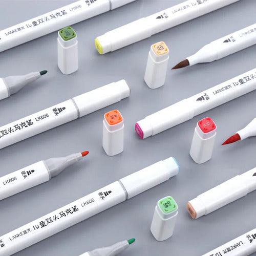 Marcadores De Doble Punta Tipo Pincel 36 Colores