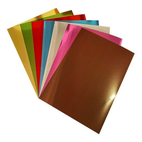 Carpeta Cartulina Metálica 10 Pliegos 7 Colores