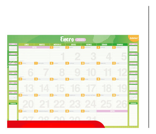 Calendario Anual Escritorio Adetec Juvenil