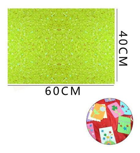 Goma Eva Glitter 2mm Manualidades 40x60 Cm 1 Un