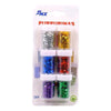 Set 6 Frascos Purpurinas Lentejuela Estrellas Colores