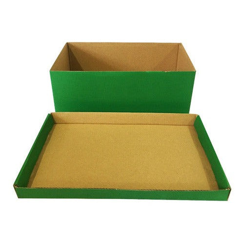 Caja Cartón Escolar 28x17,5x10,5 Cm Verde