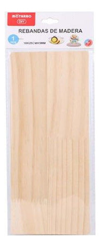 Rebanada Madera Rectangular 10x25 Cm 5 Mm