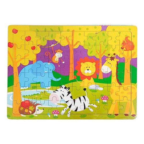 Puzzle De Madera 60 Piezas Escolar