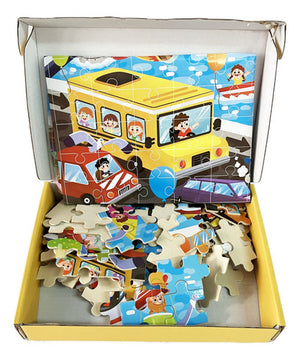 Rompecabezas Puzzle 100 Piezas 30x40 Cm Madera Escolar