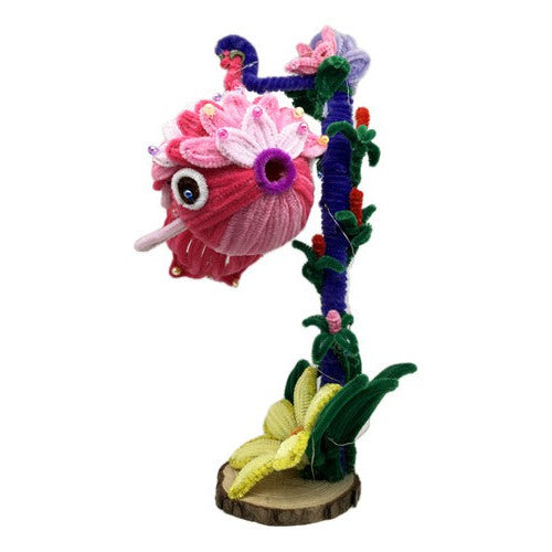 Pez Koi Decorativo De Limpiapipas Con Luz Artesanal