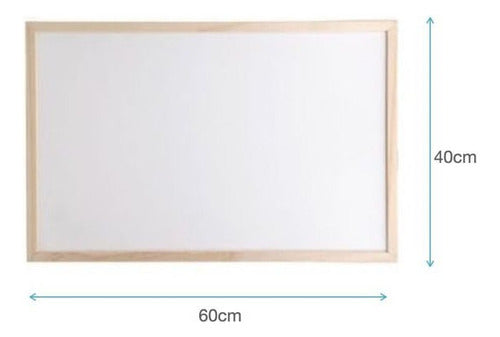 Pizarra Acrílica 40x60 Cm Borde Madera