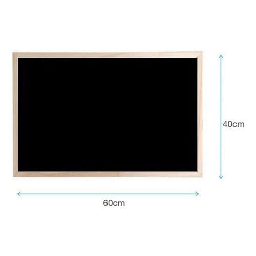 Pizarra Para Tiza Borde Madera 40x60 Cm