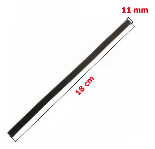 Barras De Silicona Negra 11 Mm 18 Cm (4 Un)