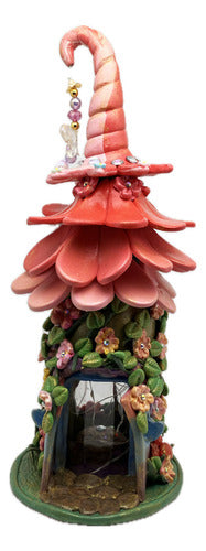 Botella Decorativa Casa Hadas Con Luz Artesanal
