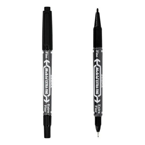 Marcador Permanente Doble Punta Fina Mckie Zebra