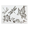 Plantilla Flexible Stencil Diseño Mariposa-libelula