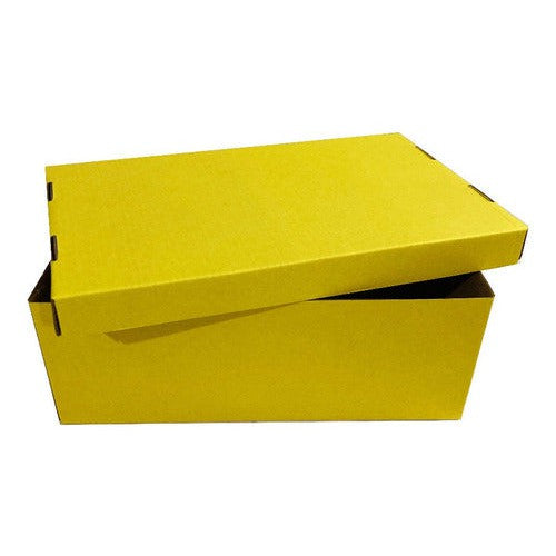 Caja Cartón Escolar 28x17,5x10,5 Cm Amarilla