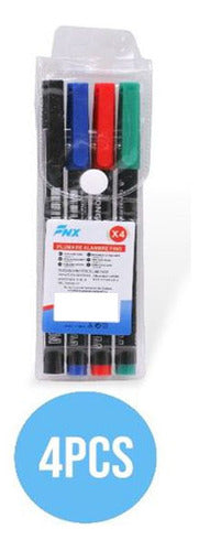 Set 4 Plumones Permanentes Punta M