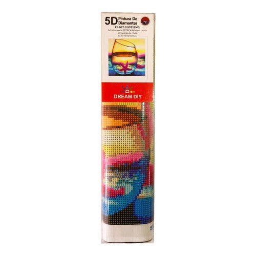 Pintura Diamante 30x30 + Caja 28 Espacios Cristales