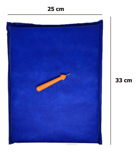 Tabla Para Punzar 25x33 Cm + Punzón Escolar Rosado
