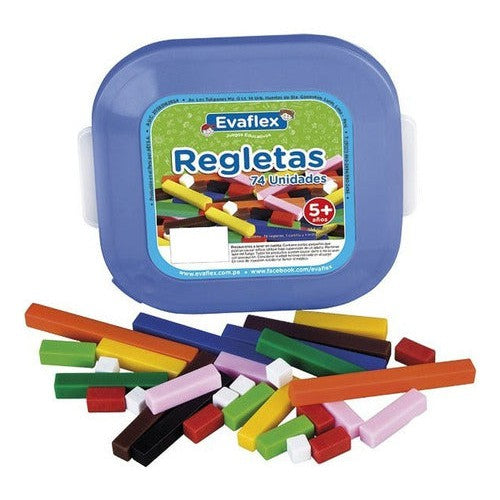 Regletas Cuisenaire 74 Piezas Evaflex